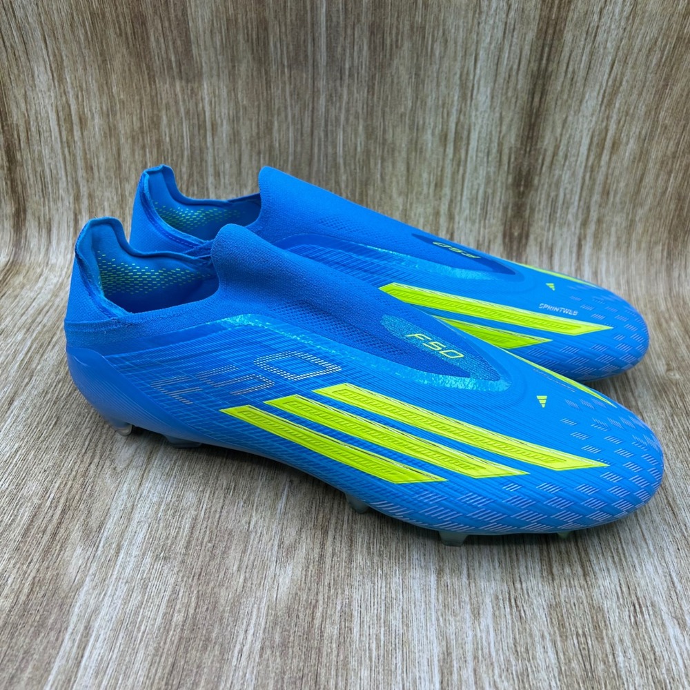 Adidas F50 Elite LL FG Soccer Cleats Men's Size 13 Blue Solar Yellow JR6461